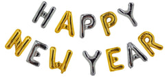 "HAPPY NEW YEAR" Foil Balloon Kit - Silver & Gold, 16"
