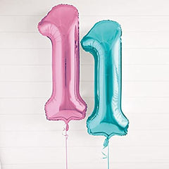 34" Number "1" Helium Foil Balloon - Powder Blue