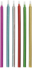 Assorted Metallic Birthday Candles - Pack of 12