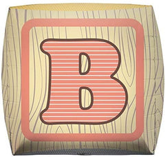3D Baby Block Cube Helium Foil Balloon - 17"