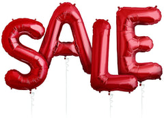 "SALE" Kit, Red Helium Foil Balloons - 34"