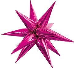 3D Large 12 Point Colour Star Foil Balloon - 27"