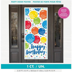 "Happy Birthday" Balloon Cheer Door Poster