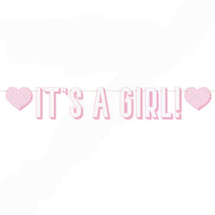 "IT'S A GIRL" Letter Banner - Pink