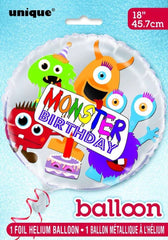 "Monster Birthday" Helium Foil Balloon - 18"