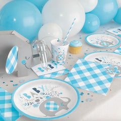Baby Shower Confetti - Blue Floral Elephant