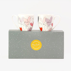 'Mr' & 'Mrs' Tulip Mug - Set Of 2