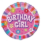 "Birthday Girl" Helium Foil Balloon - 18"