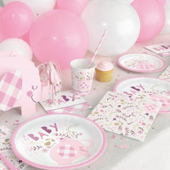 Baby Shower Confetti - Pink Floral Elephant