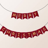 "MERRY CHRISTMAS" Banner, Red & Black checkered - 9ft.