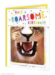 'Have A Roarsome Birthday' Face Mat Card