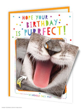 'Hope Your Birthday Is Purrfect' Face Mat Card