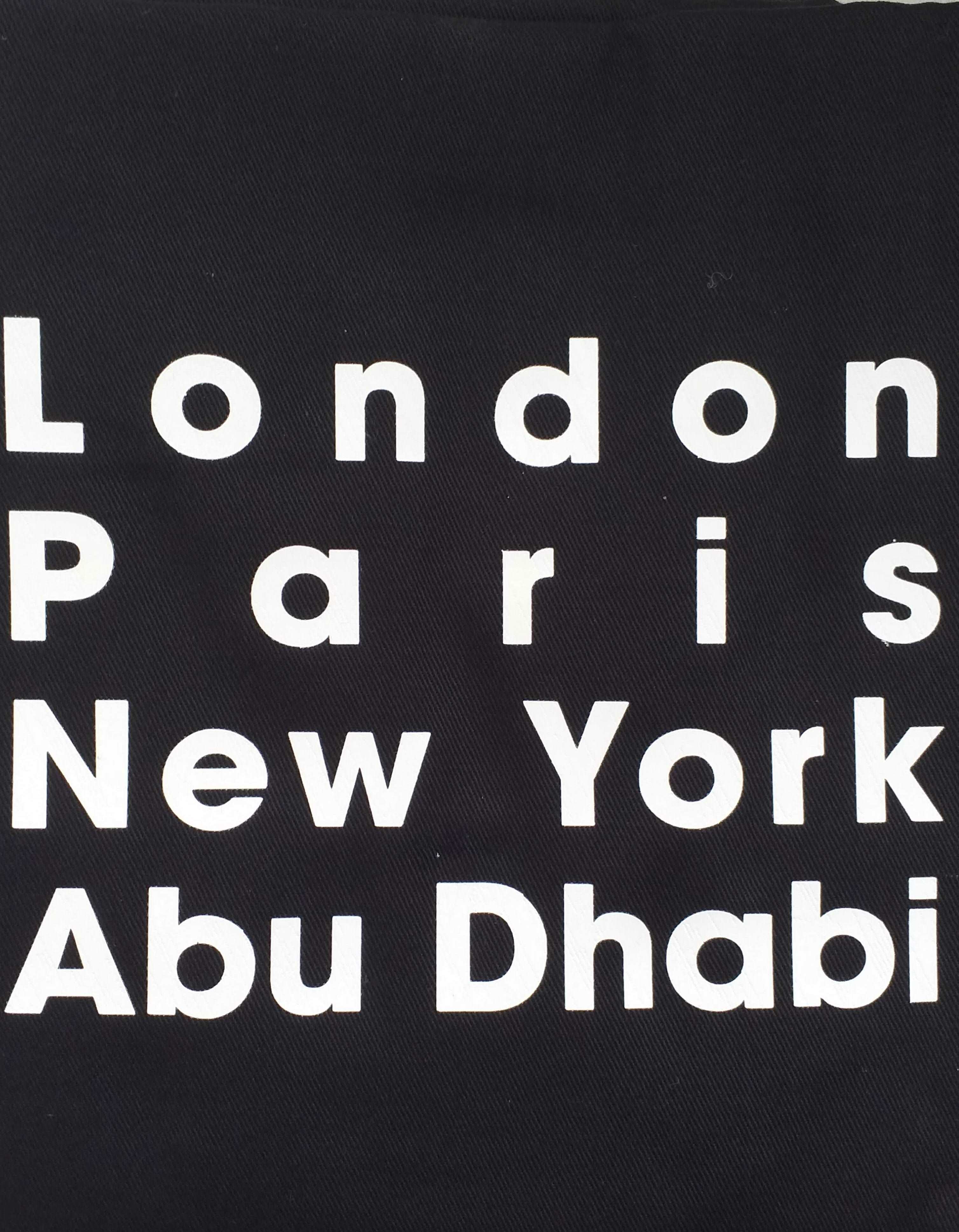 Apron - London, Paris, New York, Abu Dhabi (Black)