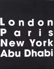 Apron - London, Paris, New York, Abu Dhabi (Black)