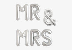 Ampersand (&) Silver Helium Foil Balloon - 34"