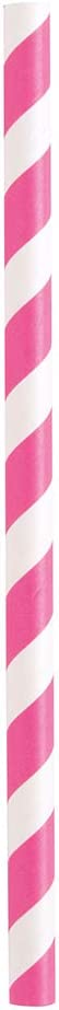 Assorted Colour Stripe Smoothie  Paper Straws - Pack of 10