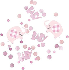 Baby Shower Confetti - Pink Floral Elephant