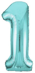 34" Number "1" Helium Foil Balloon - Powder Blue