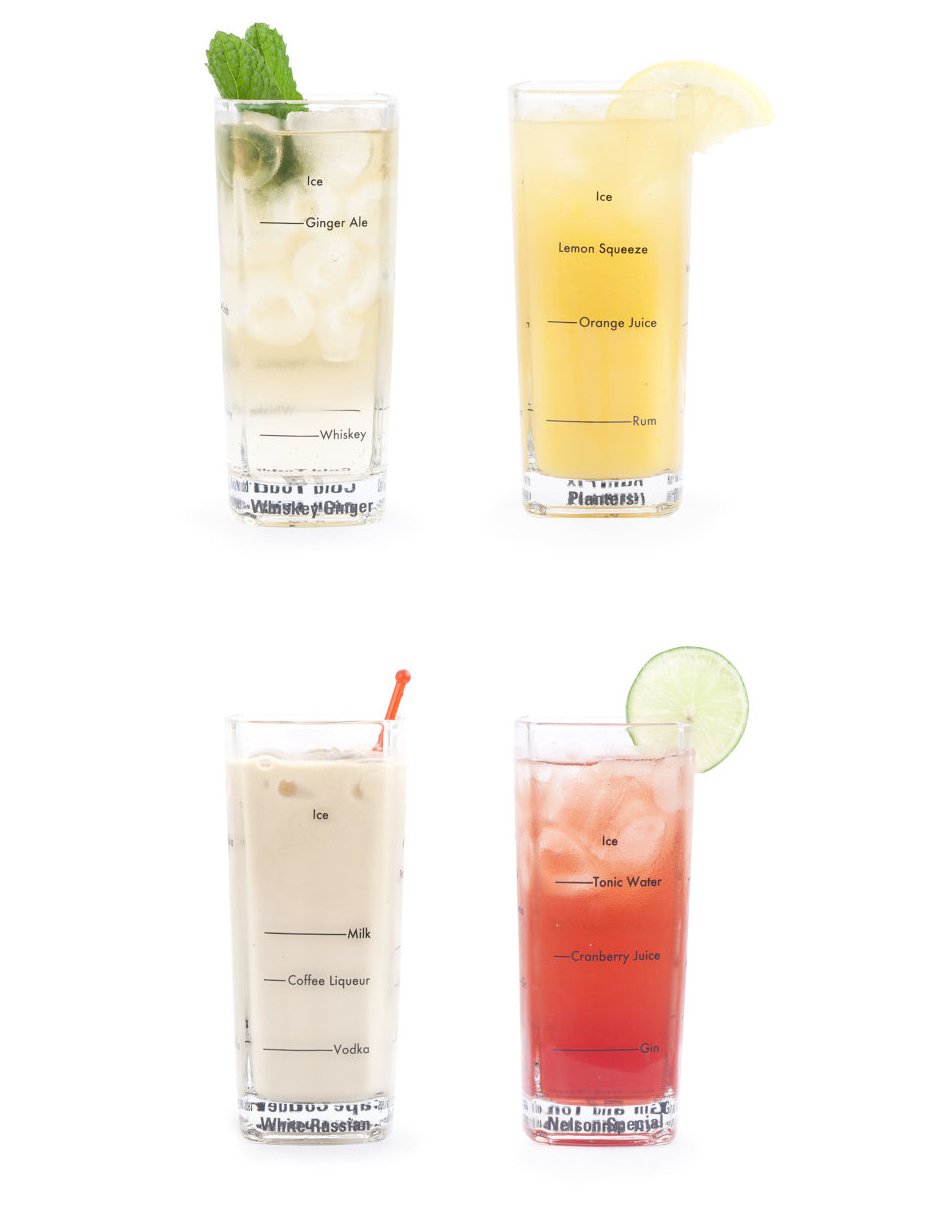 Bartending Glasses Tall Set Of 4
