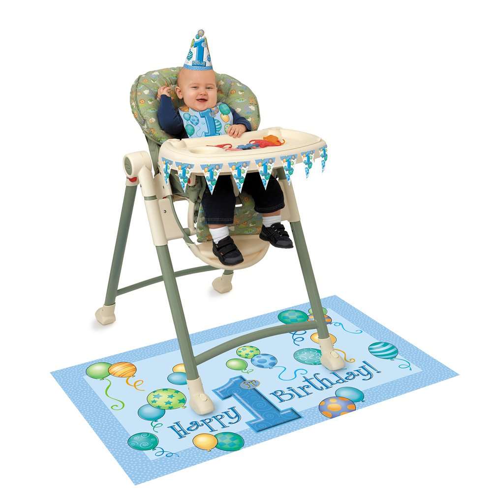 1st Birthday - Blue High Chair Kit