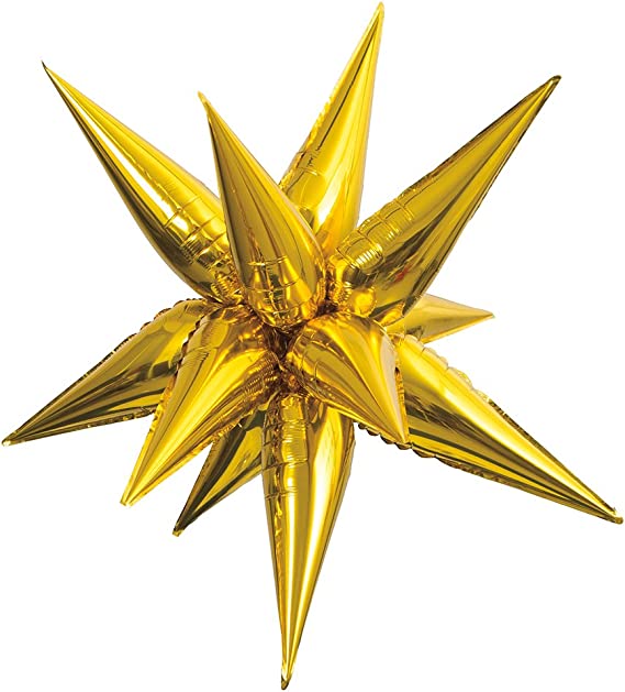 3D Jumbo 12 Point Colour Star Foil Balloon - 40"