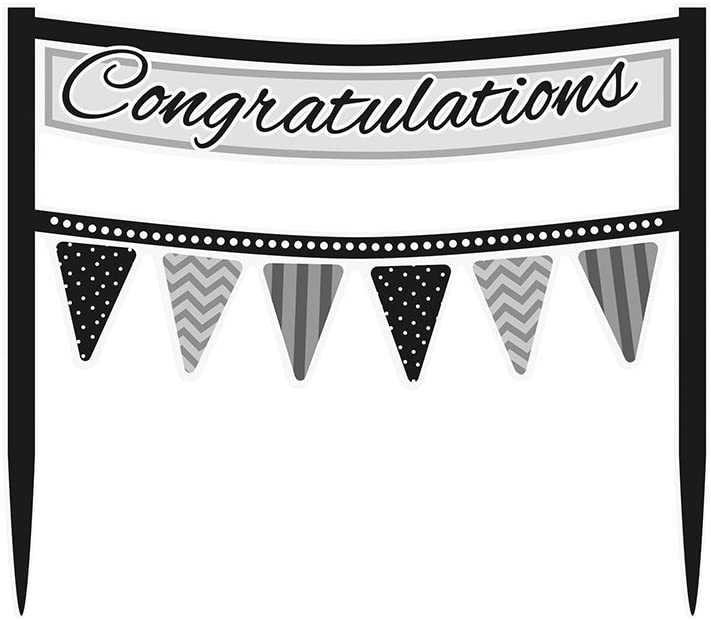 "Congratulations" Cake Bunting Topper - 6"