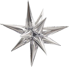 3D Large 12 Point Colour Star Foil Balloon - 27"