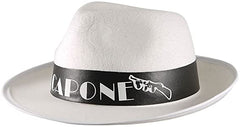 Al Capone Hat, Felt - White (Adult)
