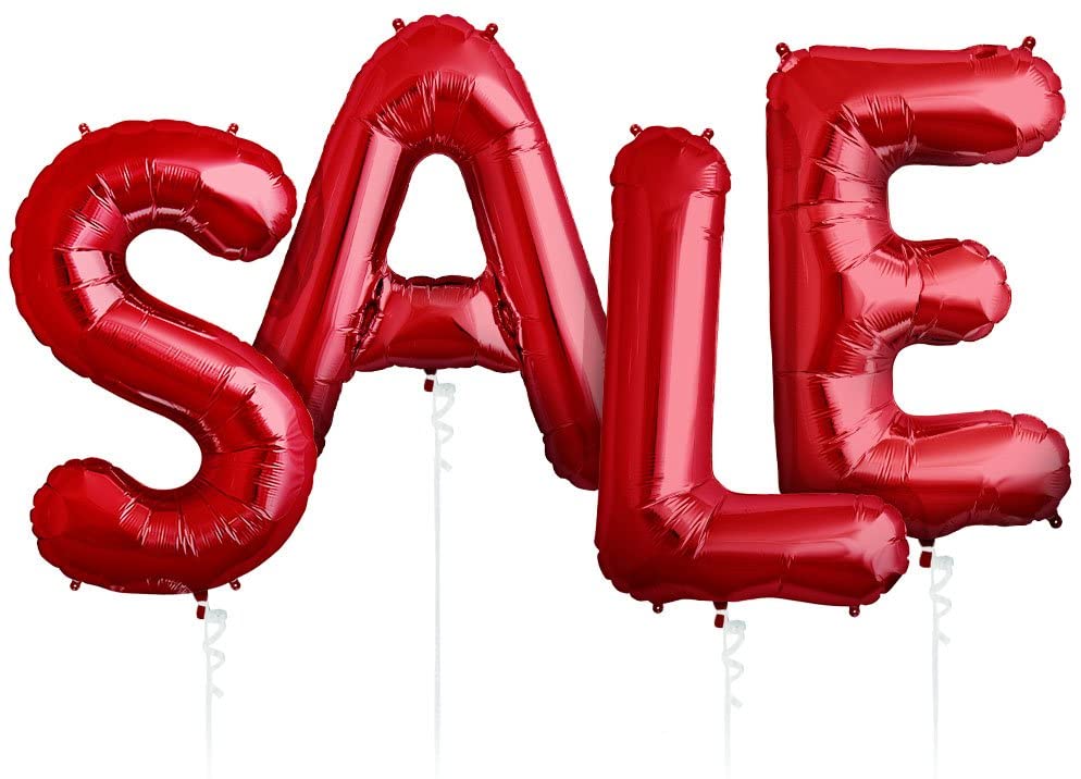 "SALE" Kit, Red Helium Foil Balloons - 34"