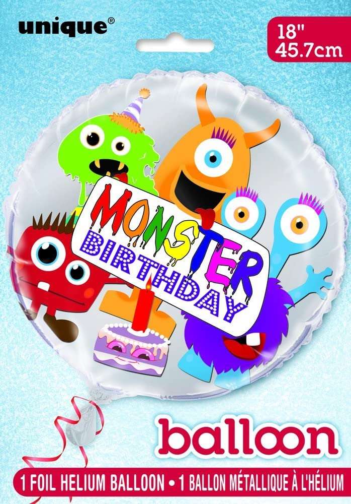 "Monster Birthday" Helium Foil Balloon - 18"