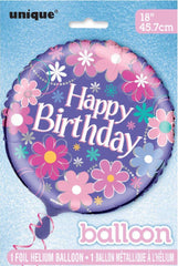 "Happy Birthday" Birthday Blossom Helium Foil Balloon - 18"