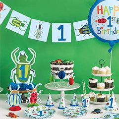 "Happy 1st Birthday!" Bugs Helium Foil Balloon - 18"