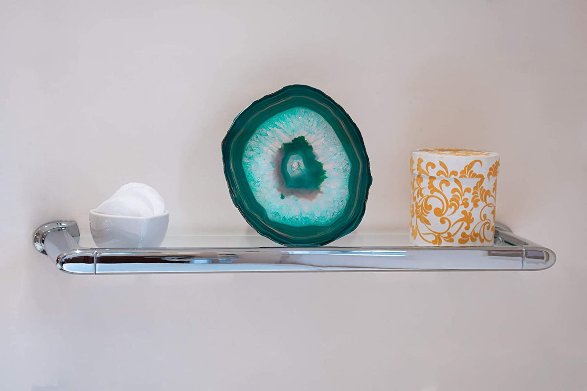 Agate Slice 3-4" - Green