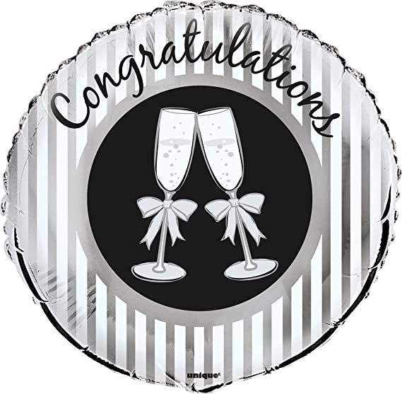"Congrats" Bubbly Helium Foil Balloon - 18"