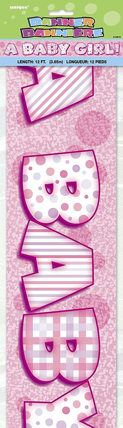 "A Baby Girl!" Shower Banner - 12ft