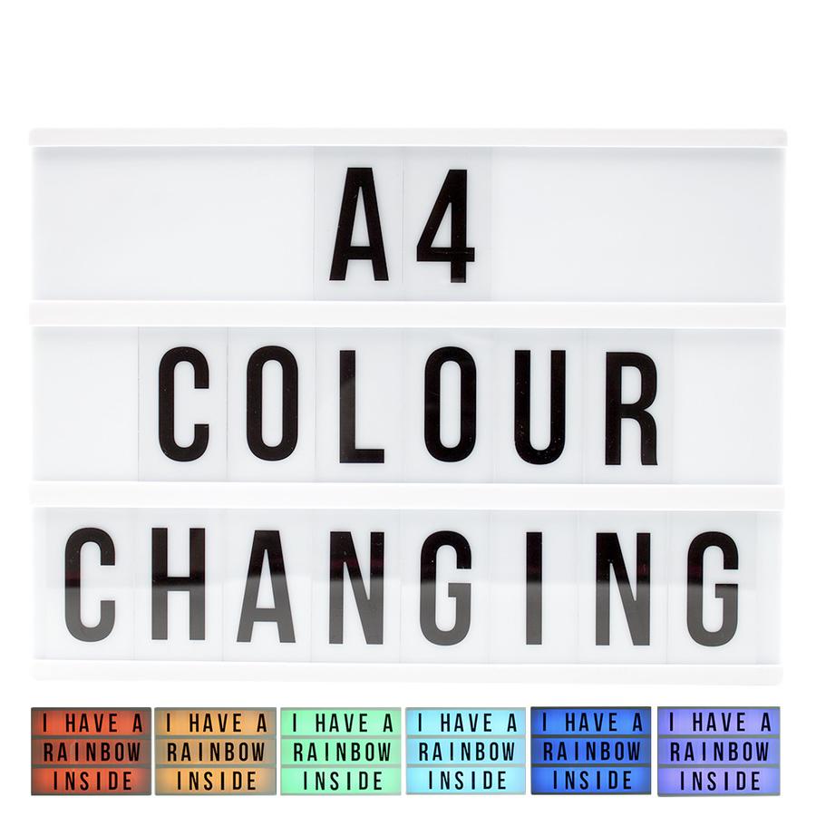 A4 Cinematic Lightbox - Black With Colour Changing