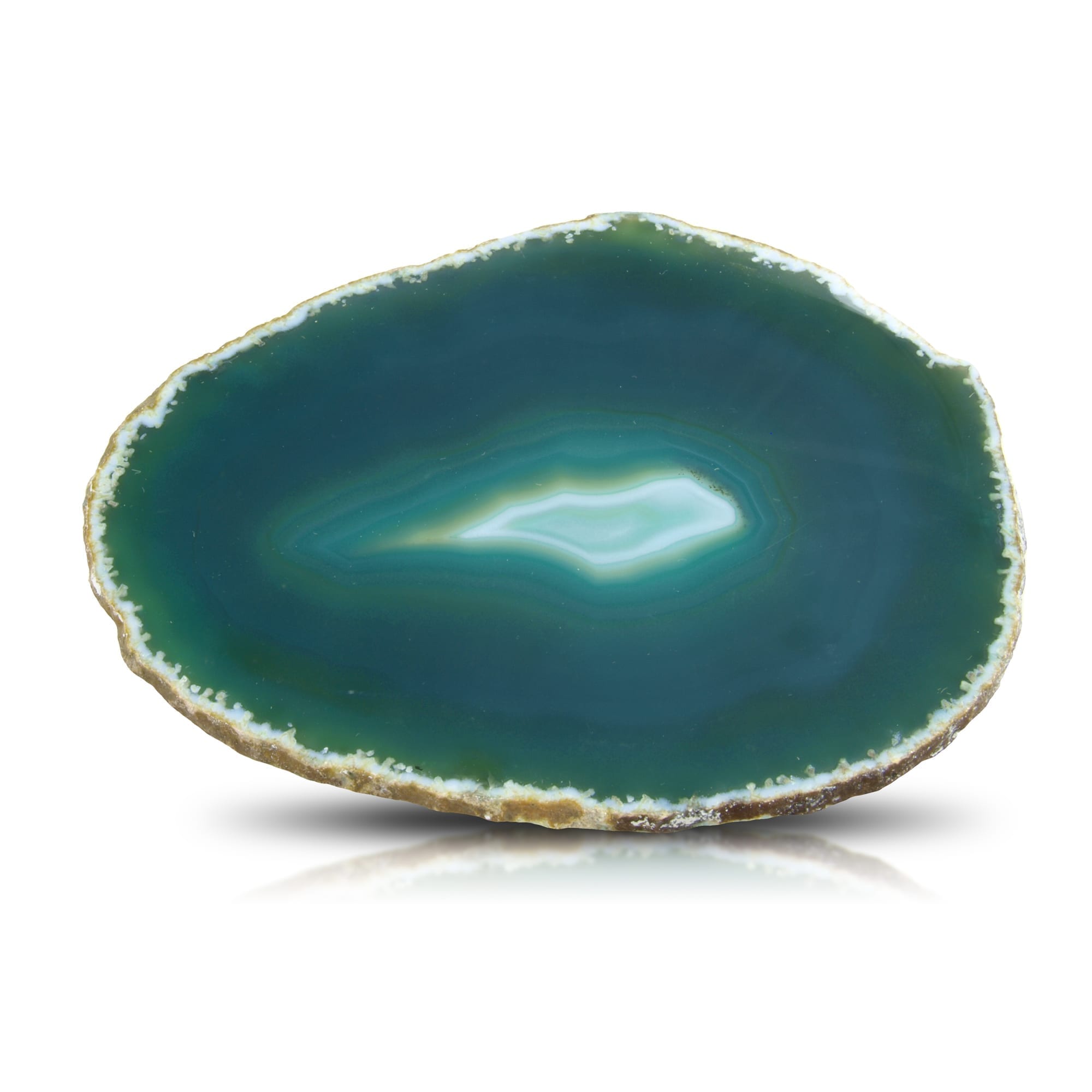 Agate Slice 3-4" - Green