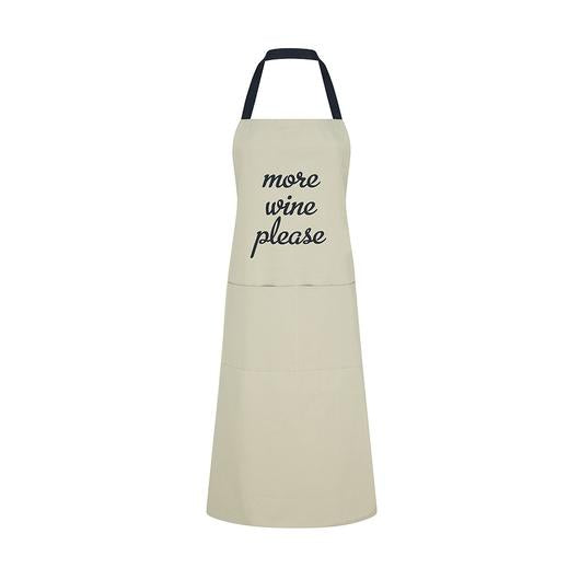 Apron - More Wine Please (Sand)