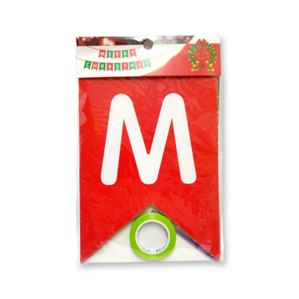 "MERRY CHRISTMAS" Banner,  Red & Green - 9ft.