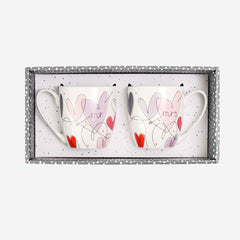 'Mr' & 'Mrs' Tulip Mug - Set Of 2
