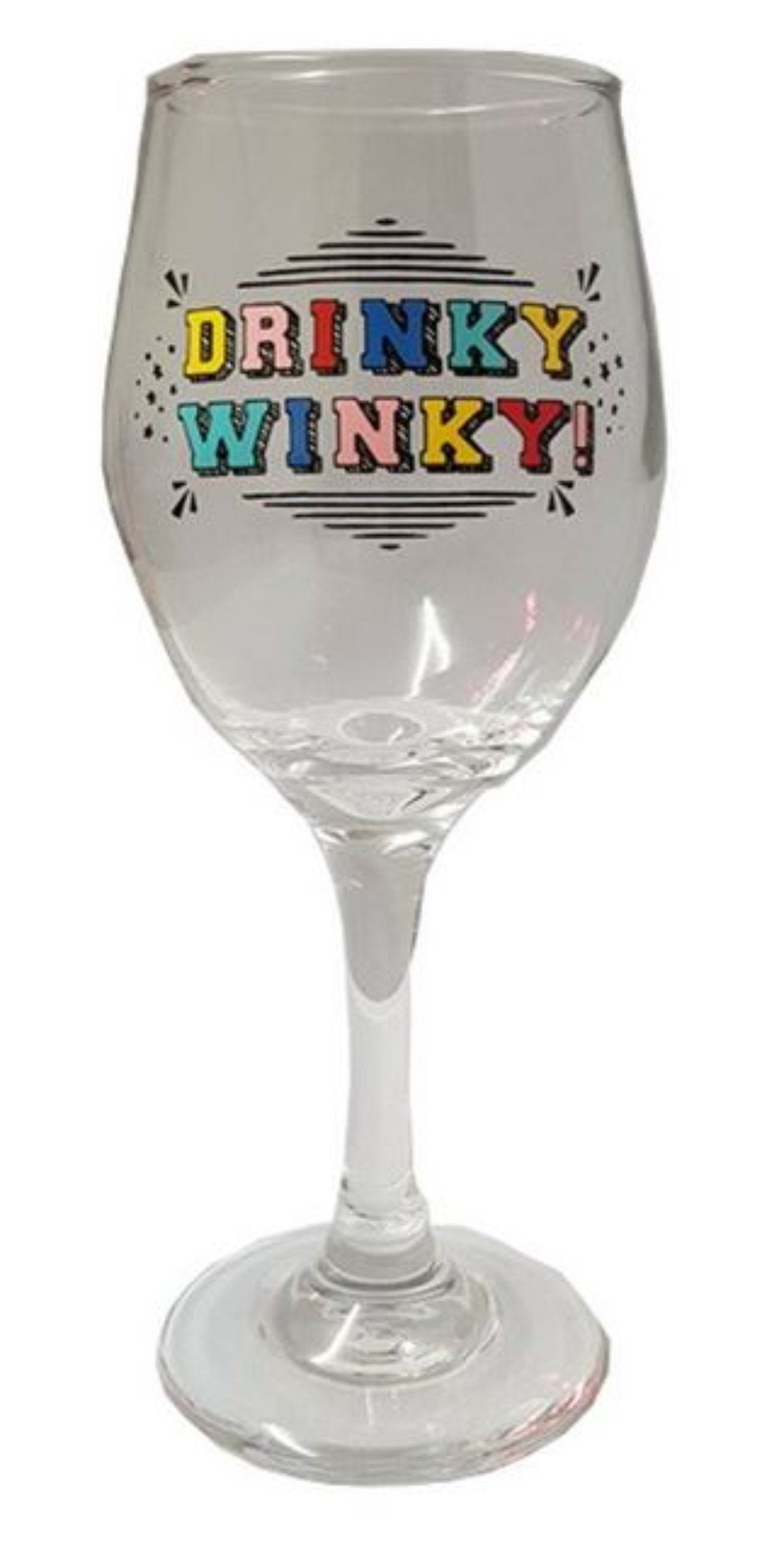 "Drinky Winky" Wine Glass