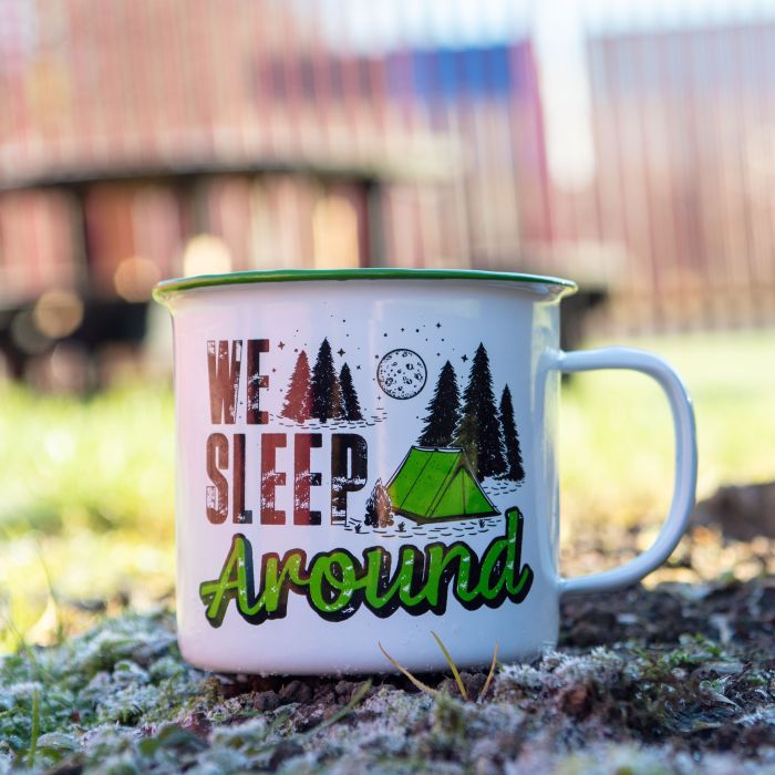 "We Sleep Around" Camping Mug