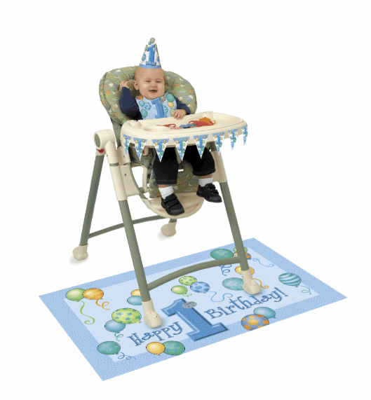 1st Birthday - Blue High Chair Kit