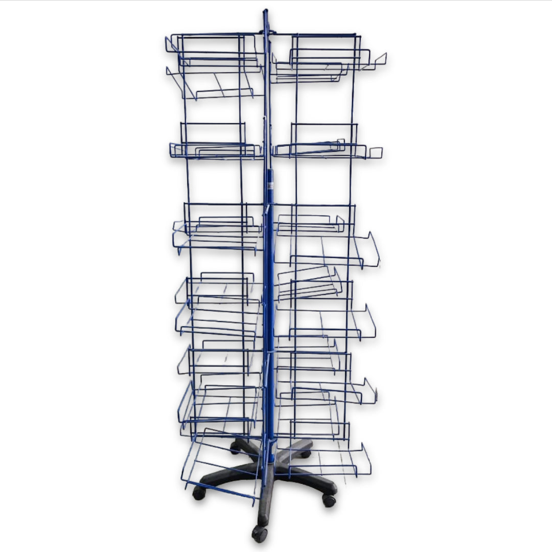 4-Sided Blue Rotating Wire Display Rack (Pre-Loved)