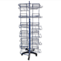 4-Sided Blue Rotating Wire Display Rack (Pre-Loved)