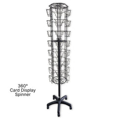 5-Sided Card Rack Spinner Stand – Black (Pre-Loved)