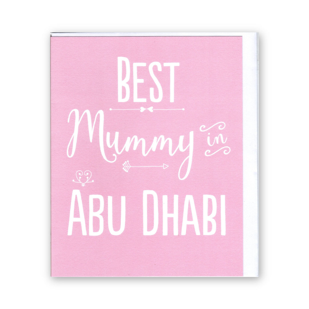 "Best Mummy in Abu Dhabi" Elegant Mother's Day - Card