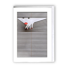 "Face Through Curtains" Fine Art Surrealist - Greeting Card