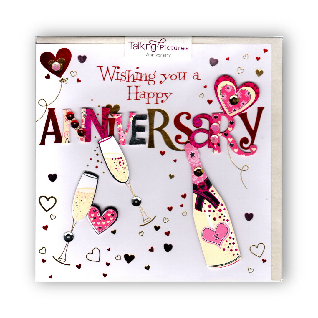 "Happy Anniversary" Luxury Embossed - Greeting Card