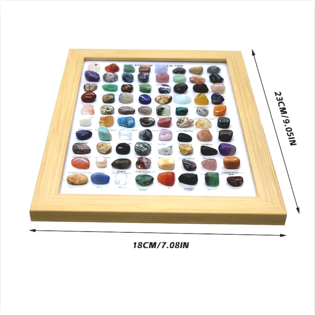 80 Pcs Natural Stones In A Photo Frame
